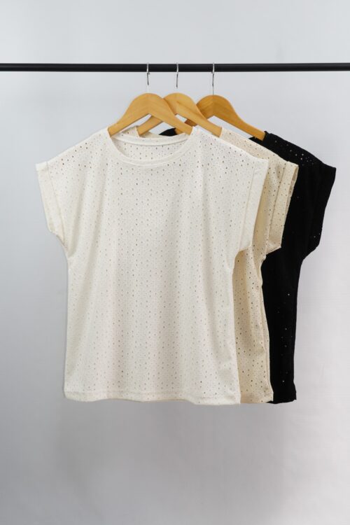 Remera MC Ades Broderie Lycra 02 - Manga Puño